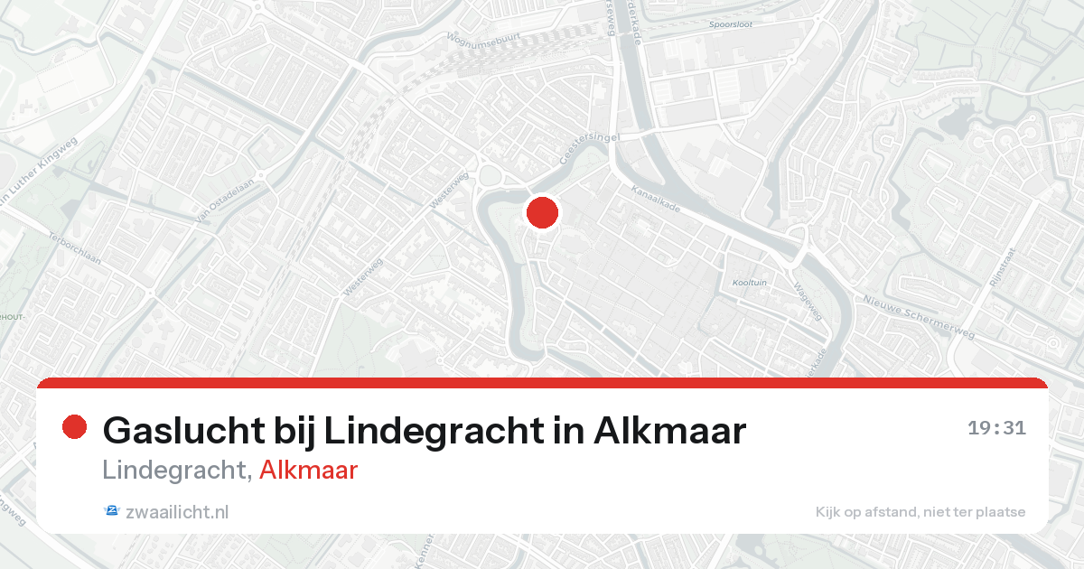 Gaslucht bij Lindegracht in Alkmaar — 7 feb 2026