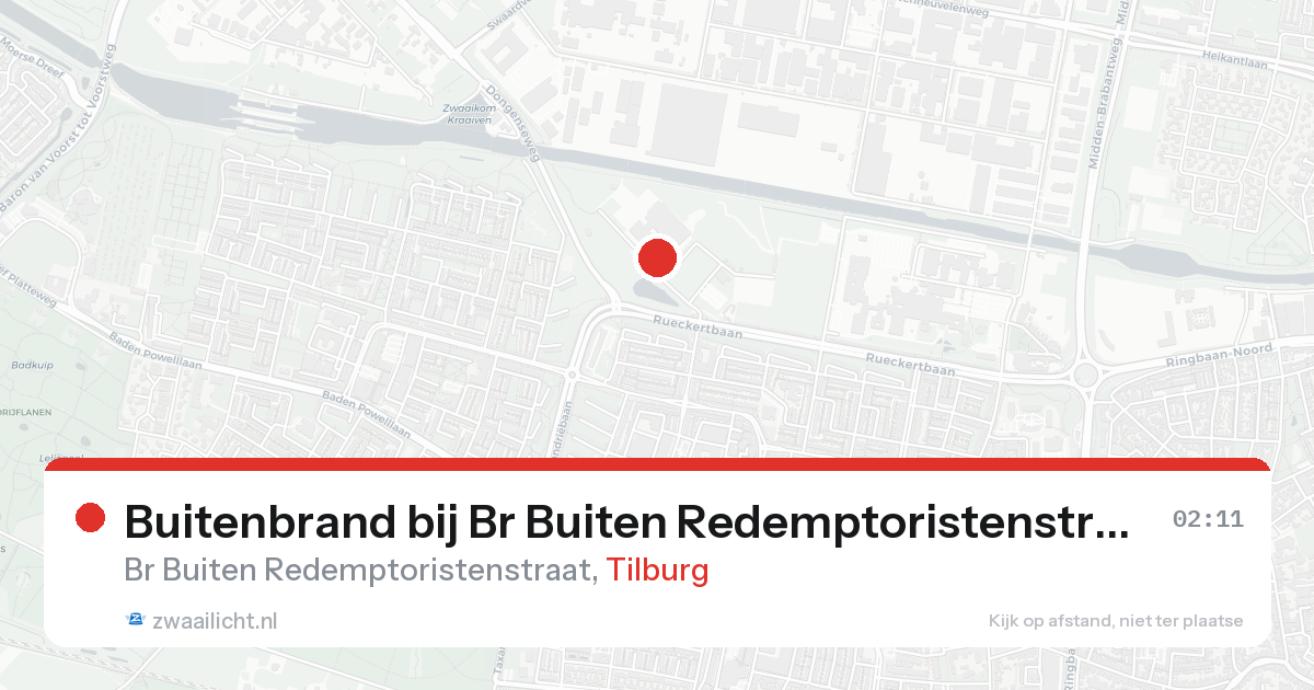Buitenbrand bij Br Buiten Redemptoristenstraat in Tilburg — 31 jan 2026