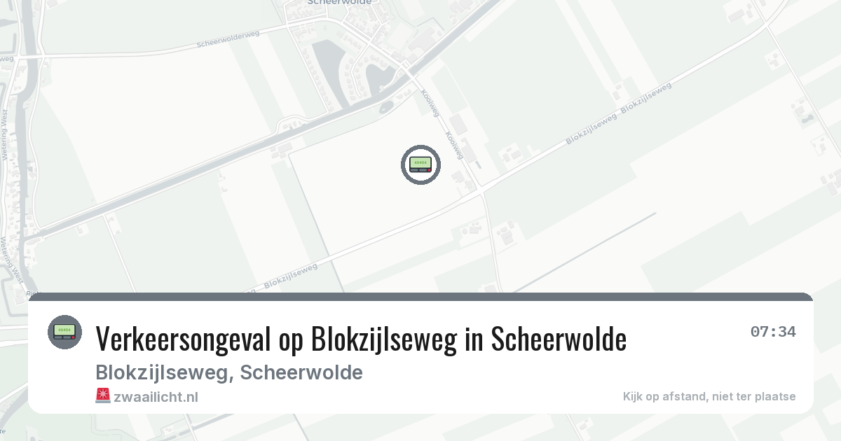 Verkeersongeval op Blokzijlseweg in Scheerwolde — 1 apr 2026