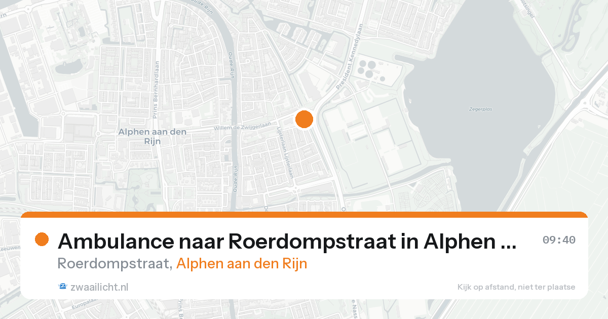 Ambulance naar Roerdompstraat in Alphen aan den Rijn — 6 jun 2026