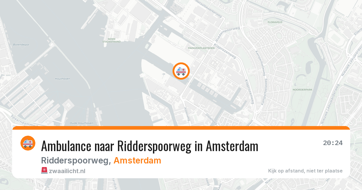 Ambulance naar Ridderspoorweg in Amsterdam — 17 jun 2026