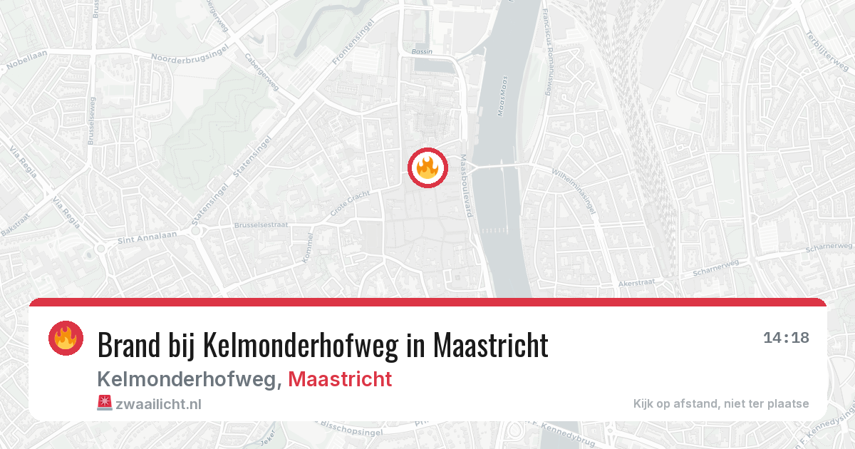 Brand bij Kelmonderhofweg in Maastricht — 11 apr 2026