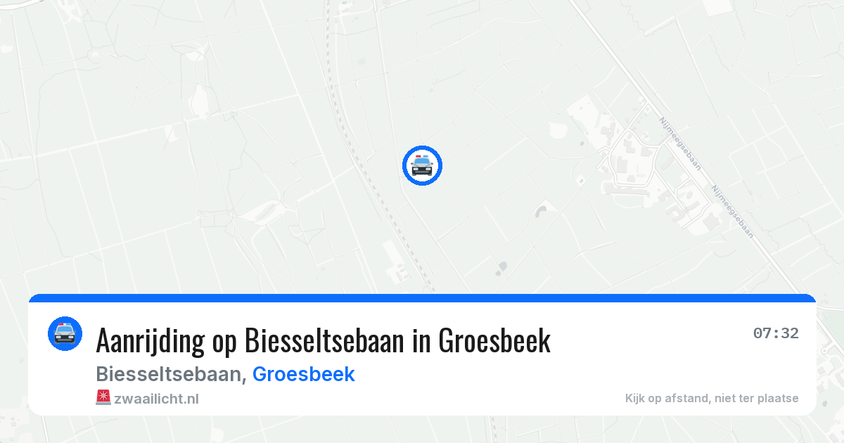 Aanrijding op Biesseltsebaan in Groesbeek — 23 mrt 2026