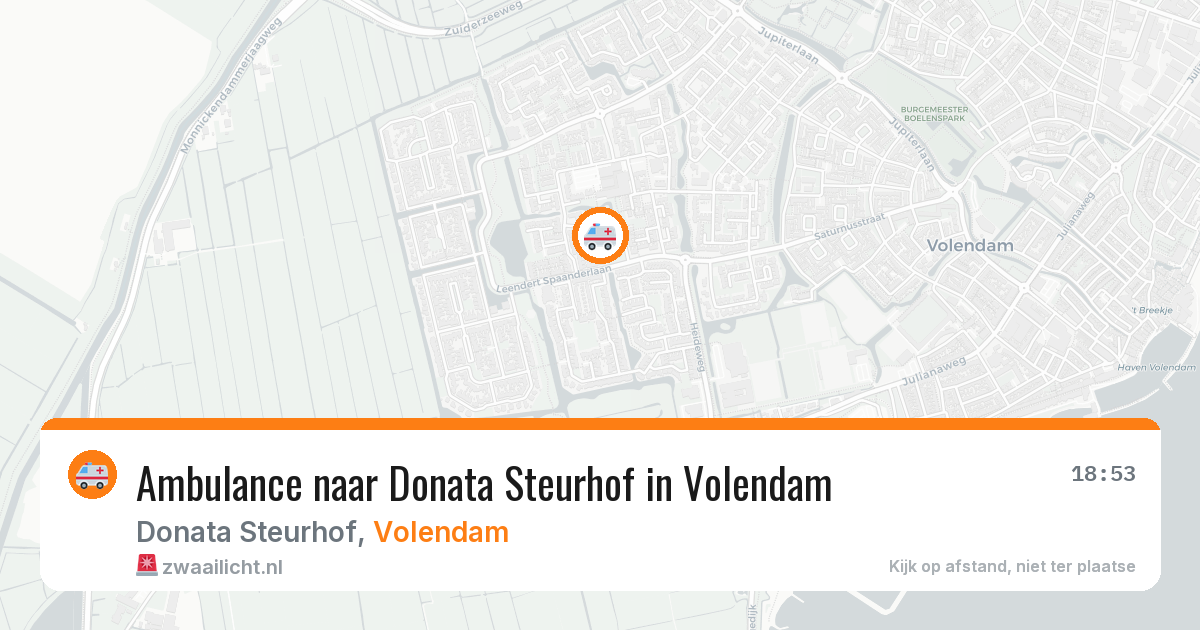 Ambulance naar Donata Steurhof in Volendam — 2 jun 2026