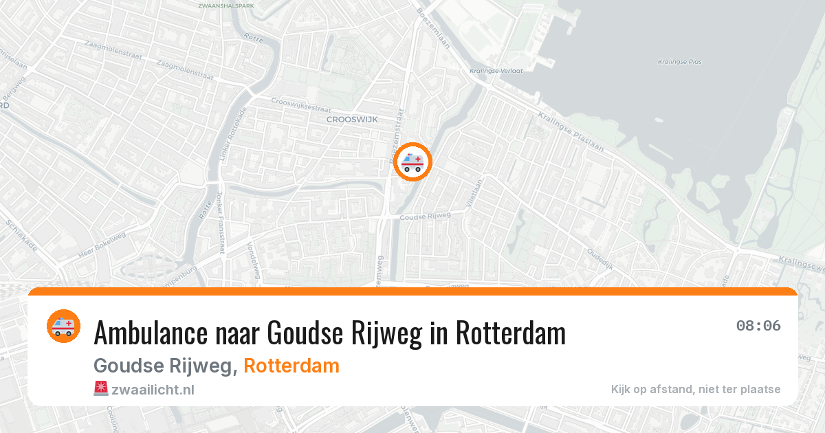 Ambulance naar Goudse Rijweg in Rotterdam — 8 aug 2026
