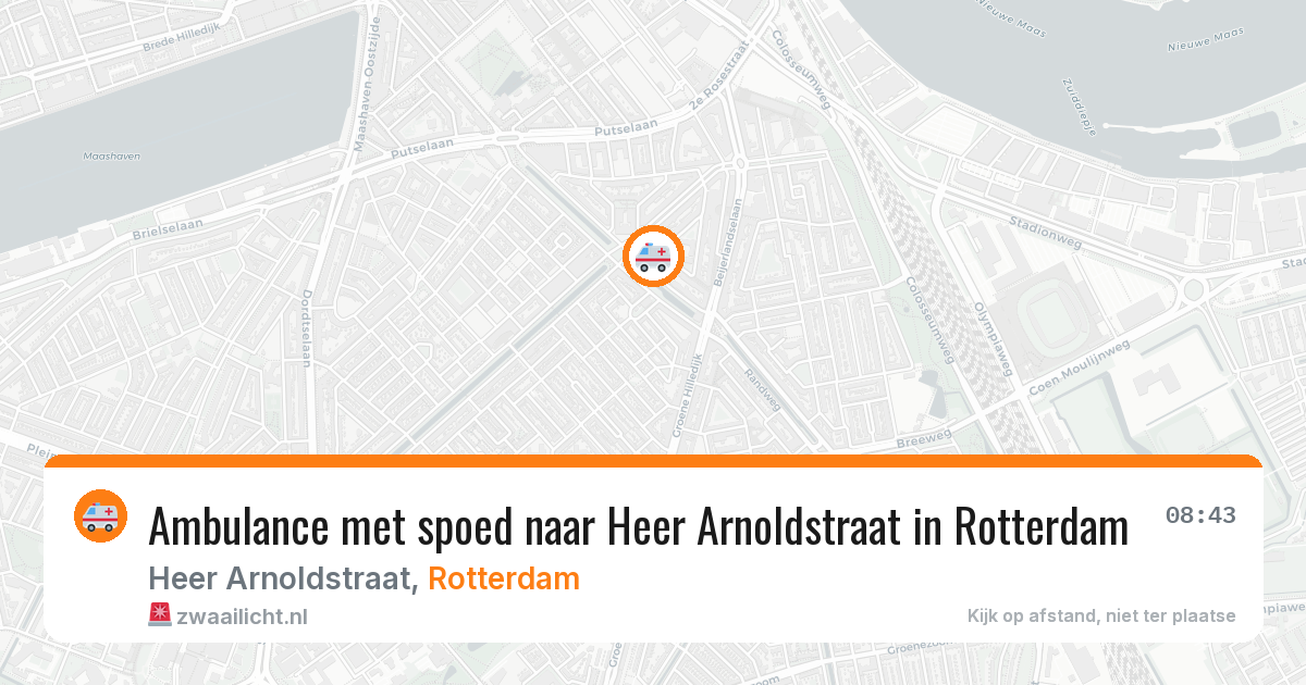 Ambulance met spoed naar Heer Arnoldstraat in Rotterdam — 12 mei 2026