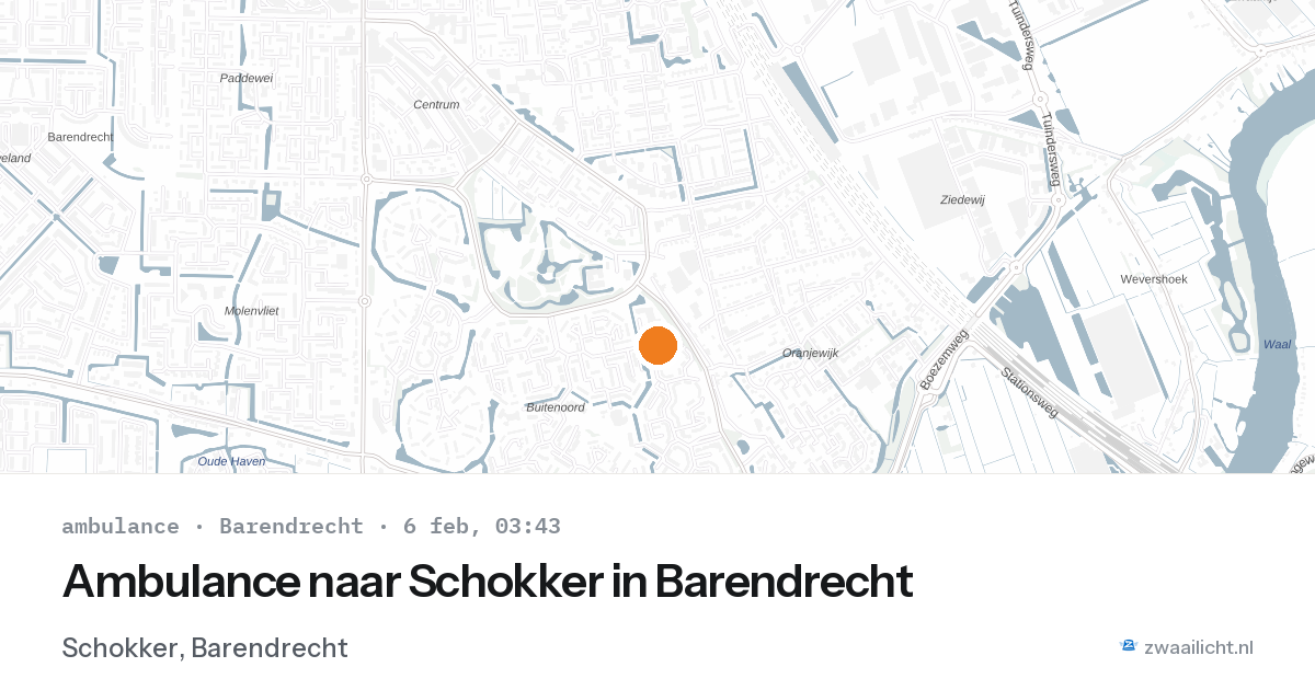 Ambulance naar Schokker in Barendrecht — 6 feb 2026