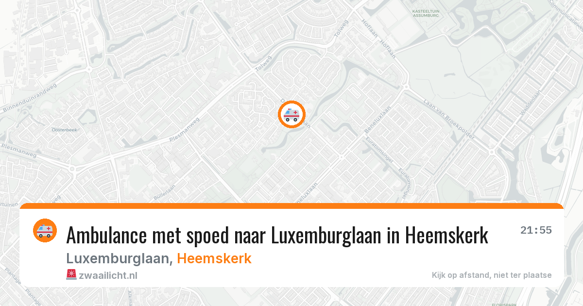 Ambulance met spoed naar Luxemburglaan in Heemskerk — 29 mei 2026