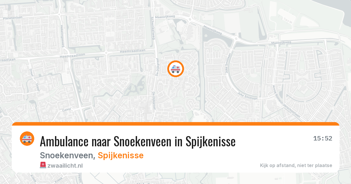 Ambulance naar Snoekenveen in Spijkenisse — 11 aug 2026
