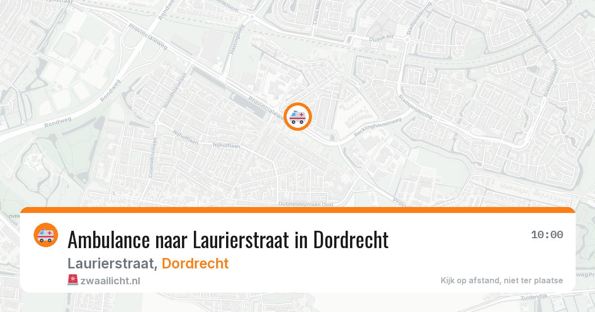 Ambulance naar Laurierstraat in Dordrecht — 5 mei 2026