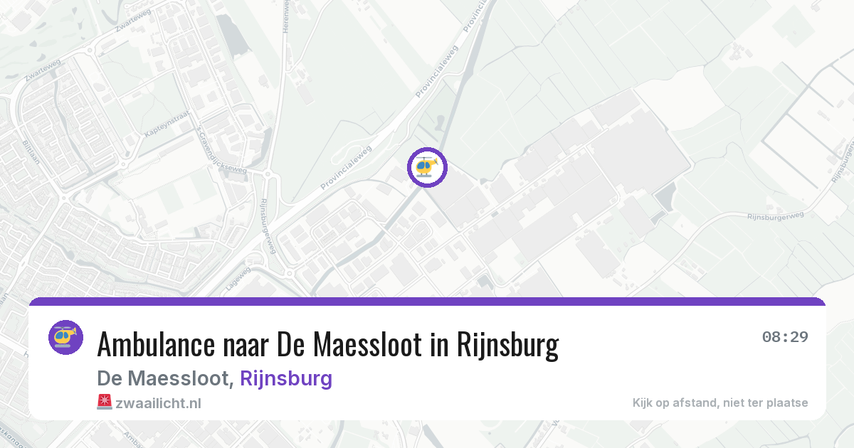 Ambulance naar De Maessloot in Rijnsburg — 19 jun 2026