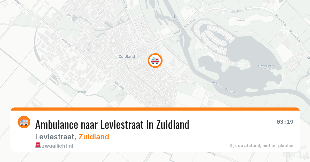 Ambulance naar Leviestraat in Zuidland — 10 aug 2026