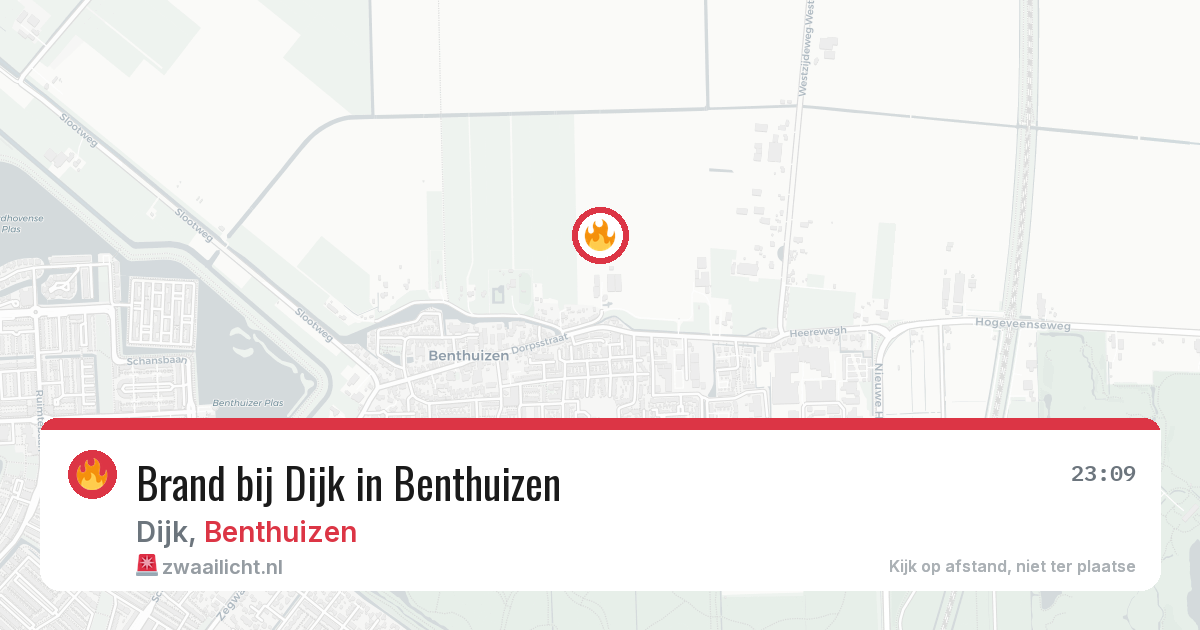 Brand bij Dijk in Benthuizen — 10 jun 2026