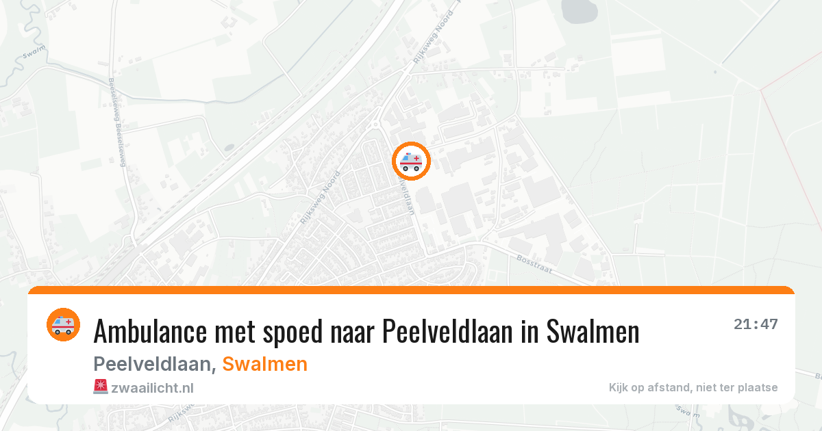 Ambulance met spoed naar Peelveldlaan in Swalmen — 27 jun 2026