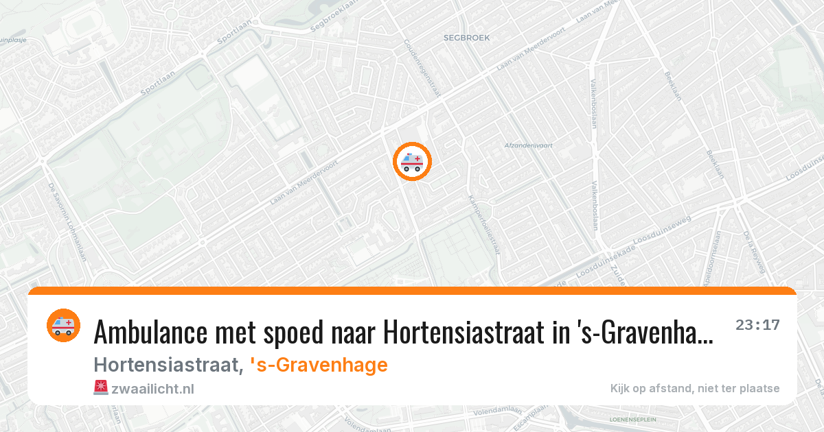 Ambulance met spoed naar Hortensiastraat in 's-Gravenhage — 16 jul 2026