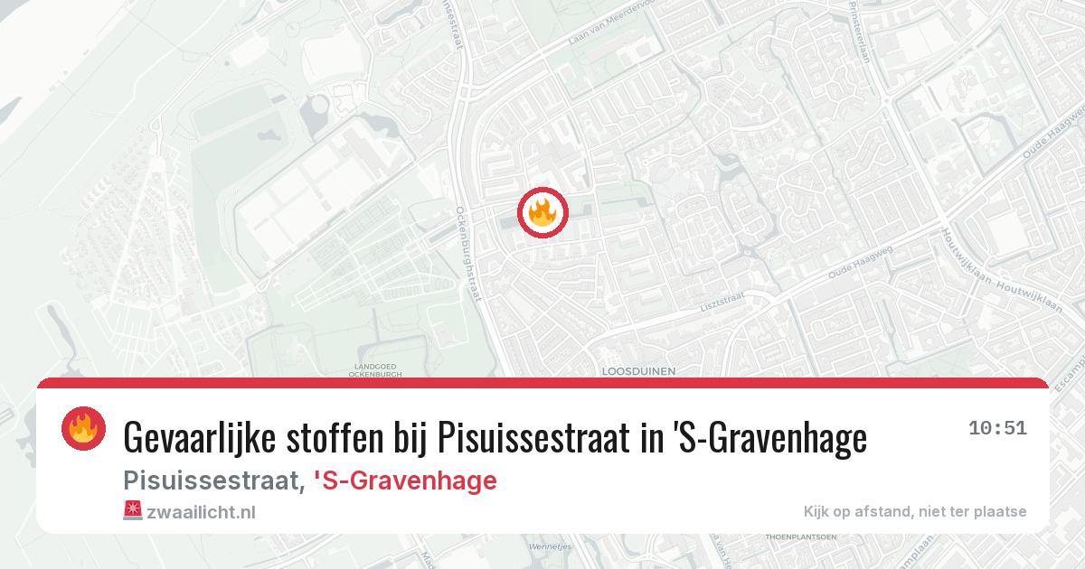 Gevaarlijke stoffen bij Pisuissestraat in 'S-Gravenhage — 18 jun 2026
