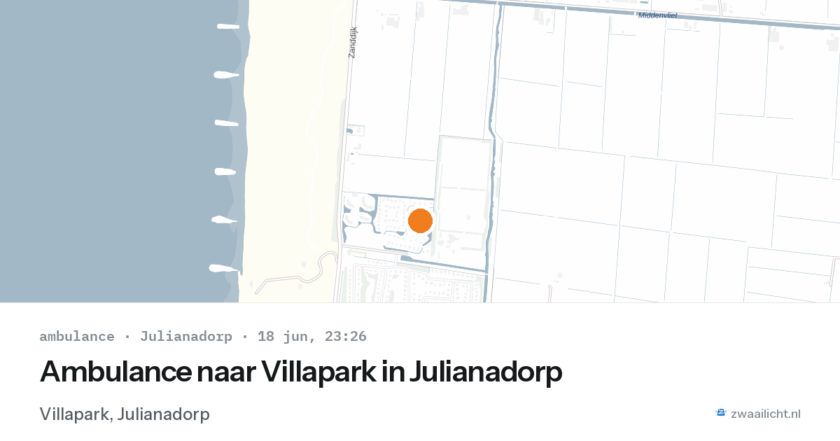 Ambulance naar Villapark in Julianadorp — 18 jun 2026