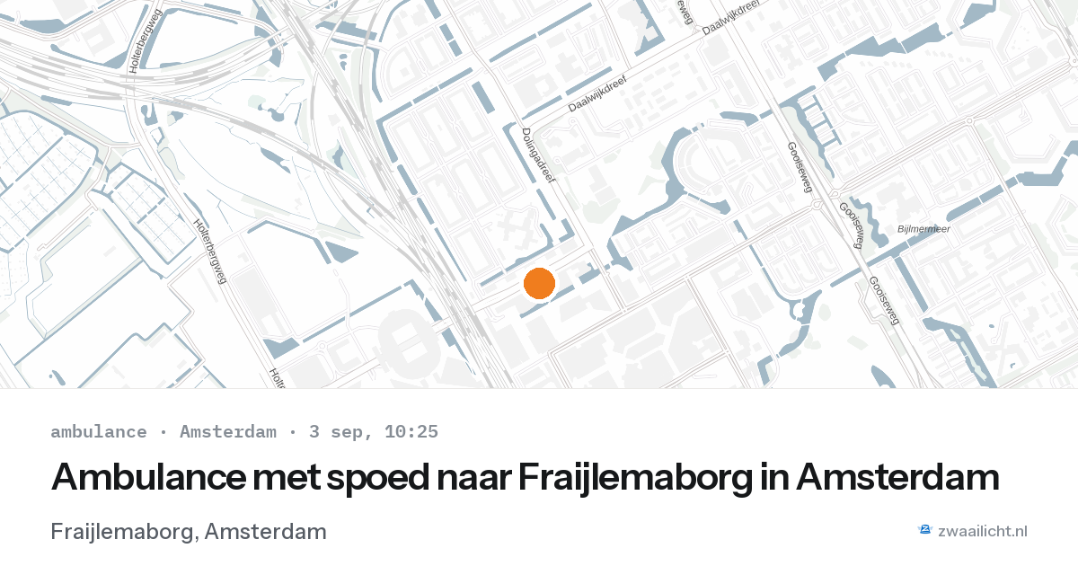 Ambulance met spoed naar Fraijlemaborg in Amsterdam — 3 sep 2026