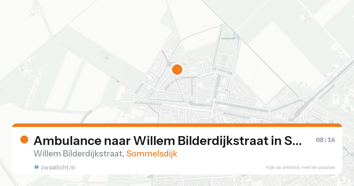 Ambulance naar Willem Bilderdijkstraat in Sommelsdijk — 20 aug 2026