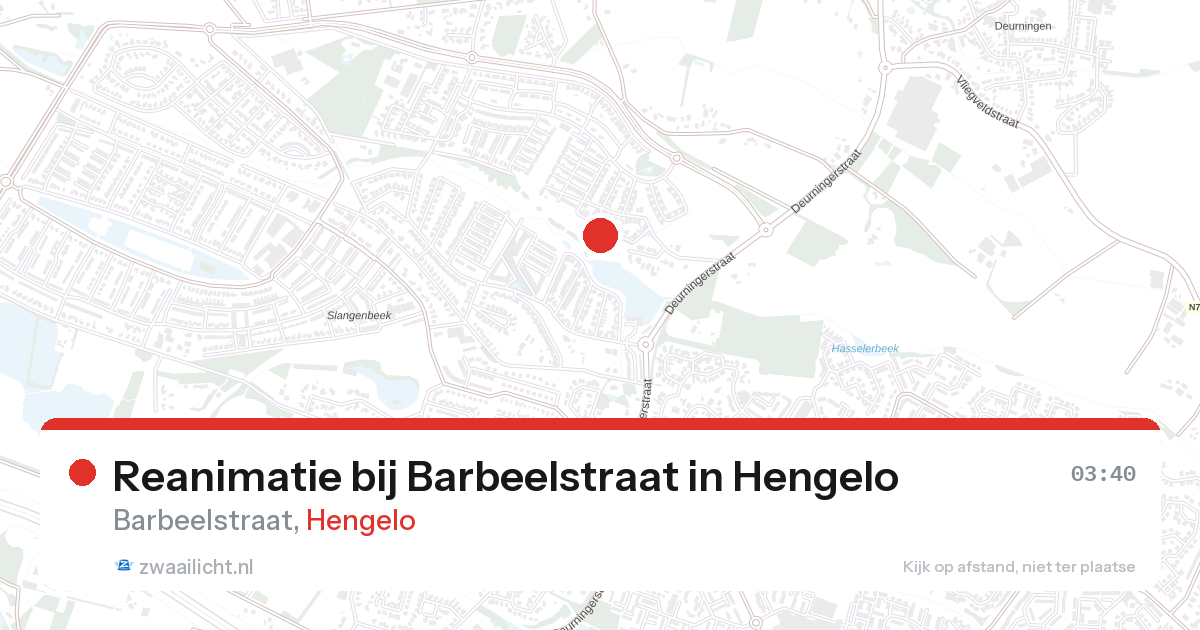 Reanimatie bij Barbeelstraat in Hengelo — 26 aug 2026