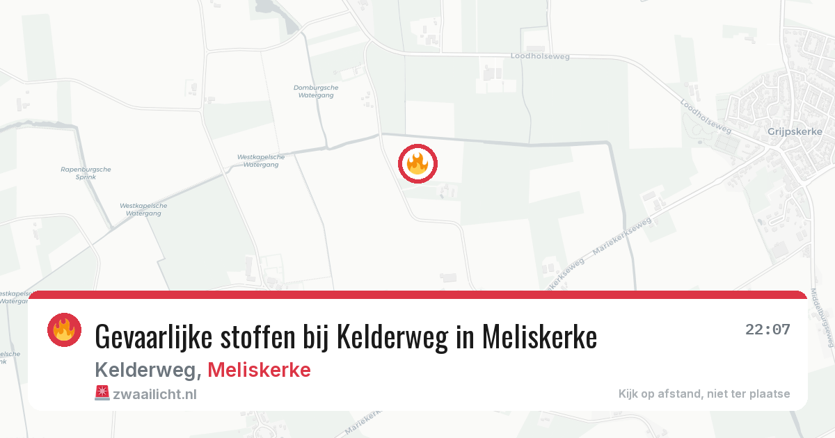 Gevaarlijke stoffen bij Kelderweg in Meliskerke — 20 feb 2026