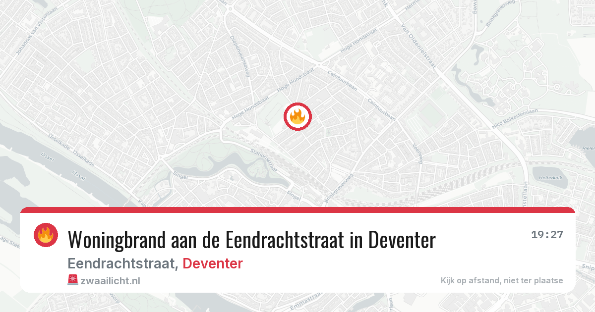 Woningbrand aan de Eendrachtstraat in Deventer — 27 jul 2026