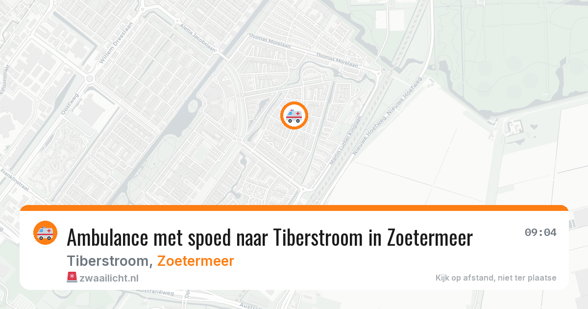 Ambulance met spoed naar Tiberstroom in Zoetermeer — 6 apr 2026