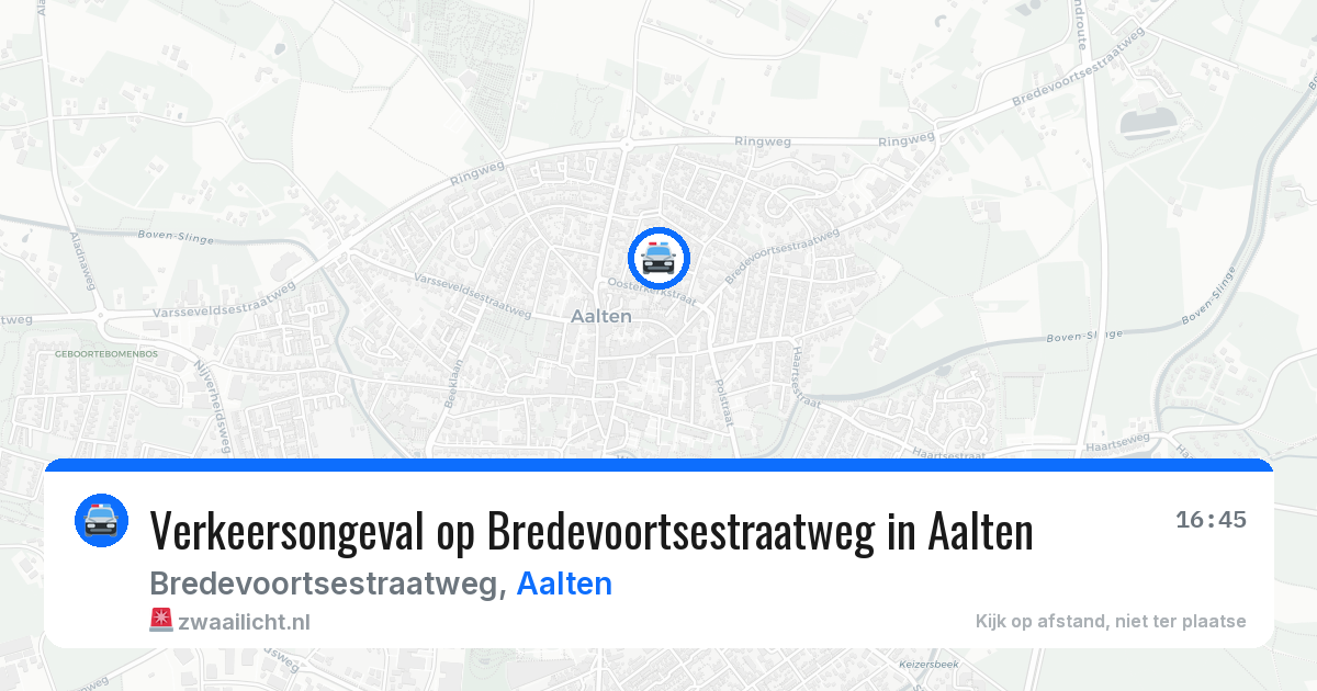 Verkeersongeval op Bredevoortsestraatweg in Aalten — 10 apr 2026