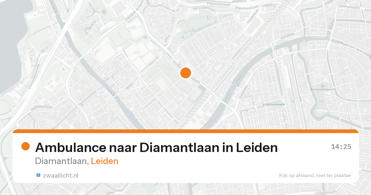 Ambulance naar Diamantlaan in Leiden — 16 aug 2026