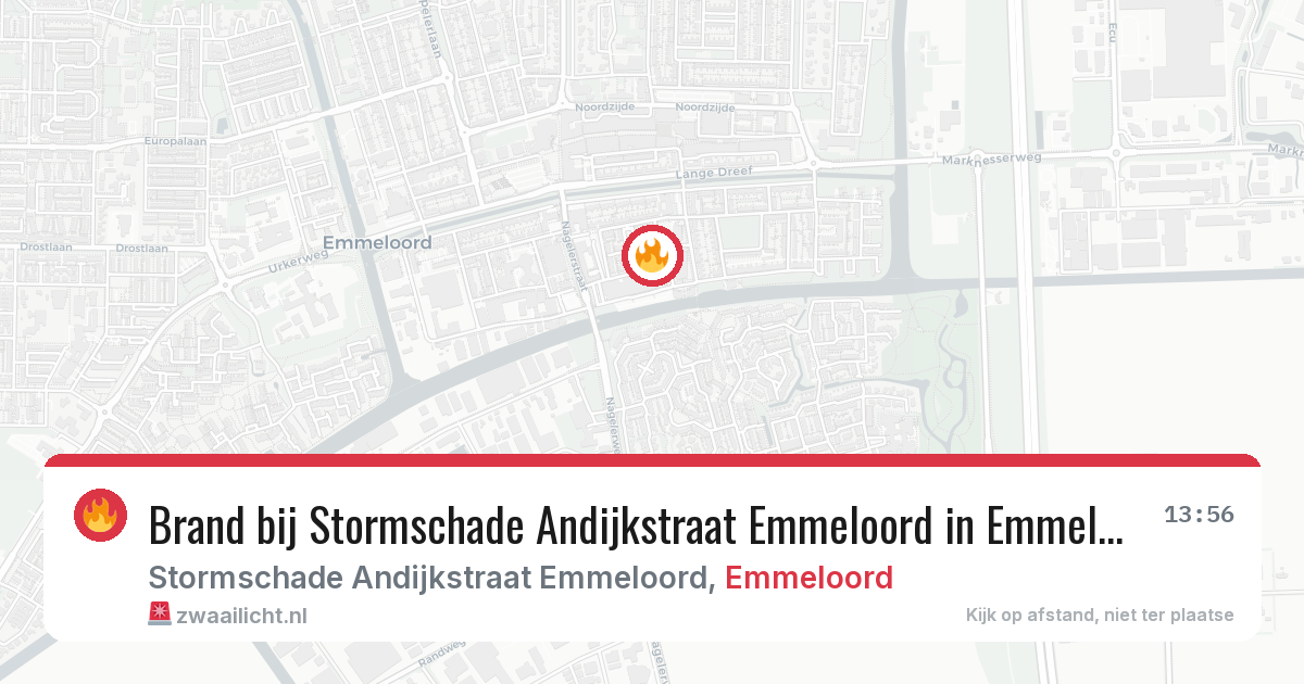 Brand bij Stormschade Andijkstraat Emmeloord in Emmeloord — 20 jun 2026