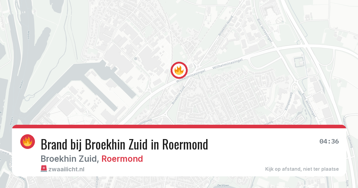 Brand bij Broekhin Zuid in Roermond — 24 mei 2026