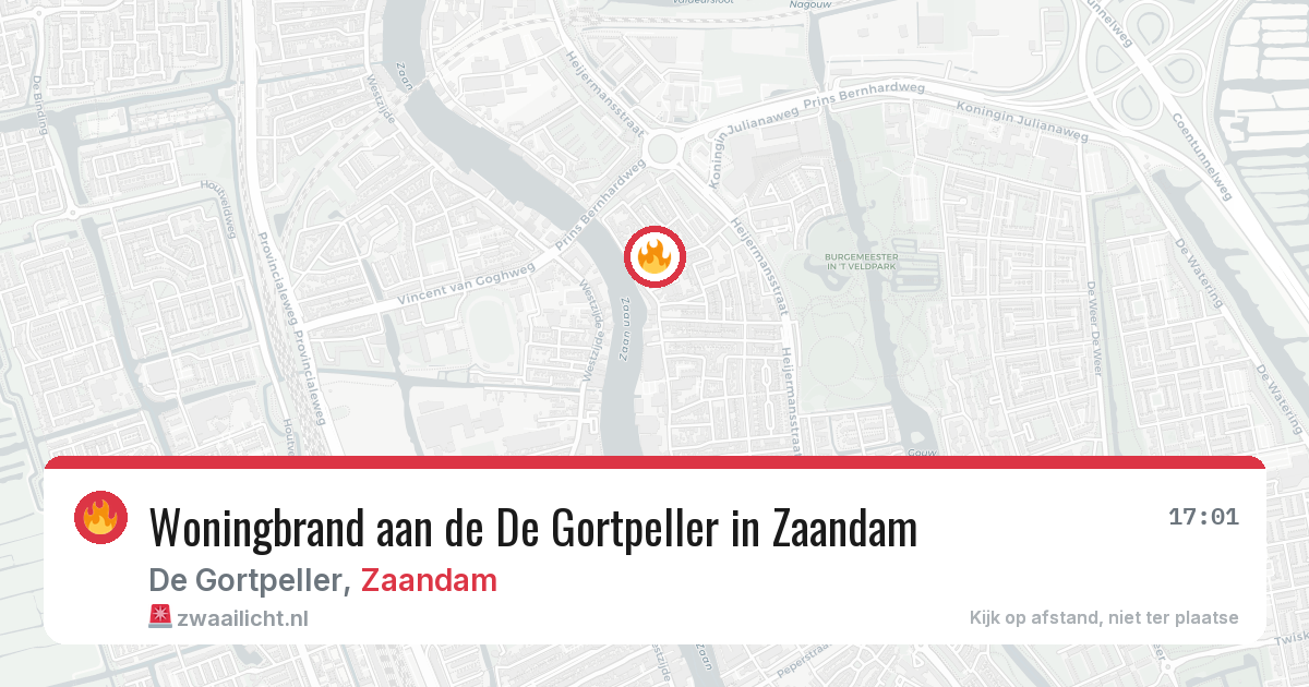 Woningbrand aan de De Gortpeller in Zaandam — 8 apr 2026