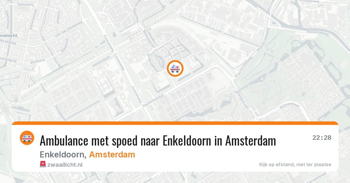 Ambulance met spoed naar Enkeldoorn in Amsterdam — 6 jun 2026