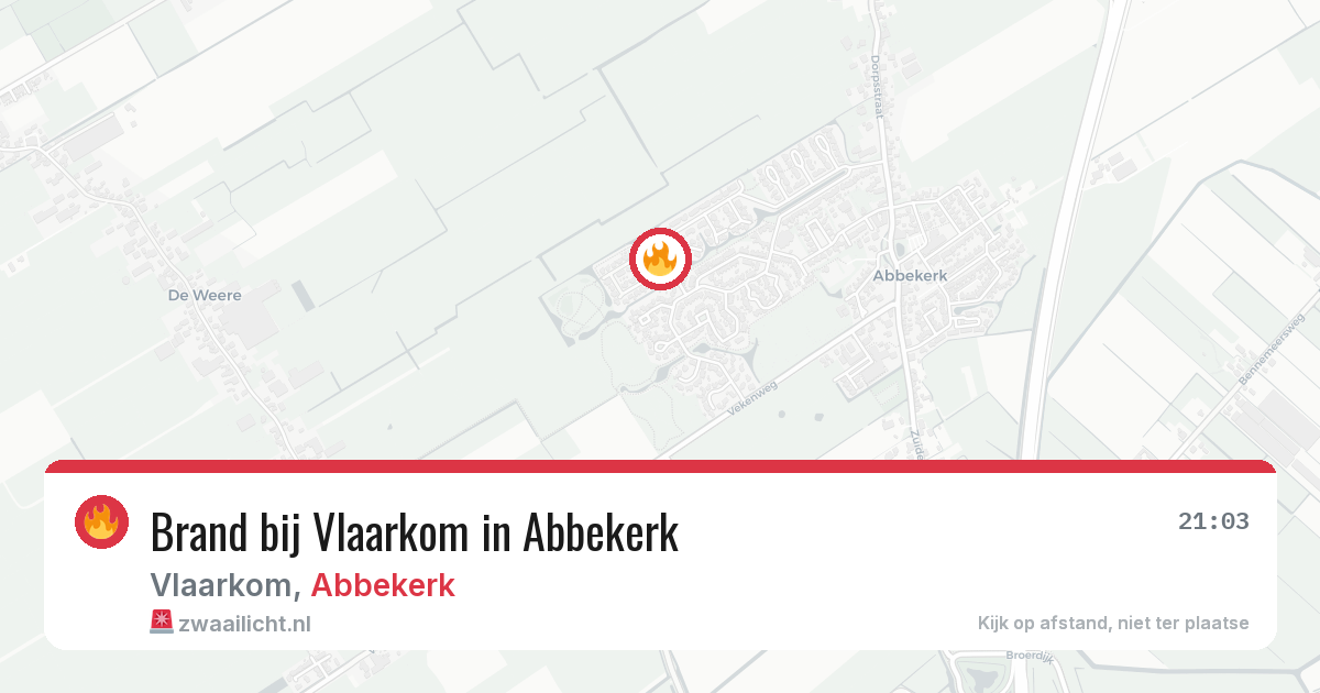 Brand bij Vlaarkom in Abbekerk — 13 feb 2026