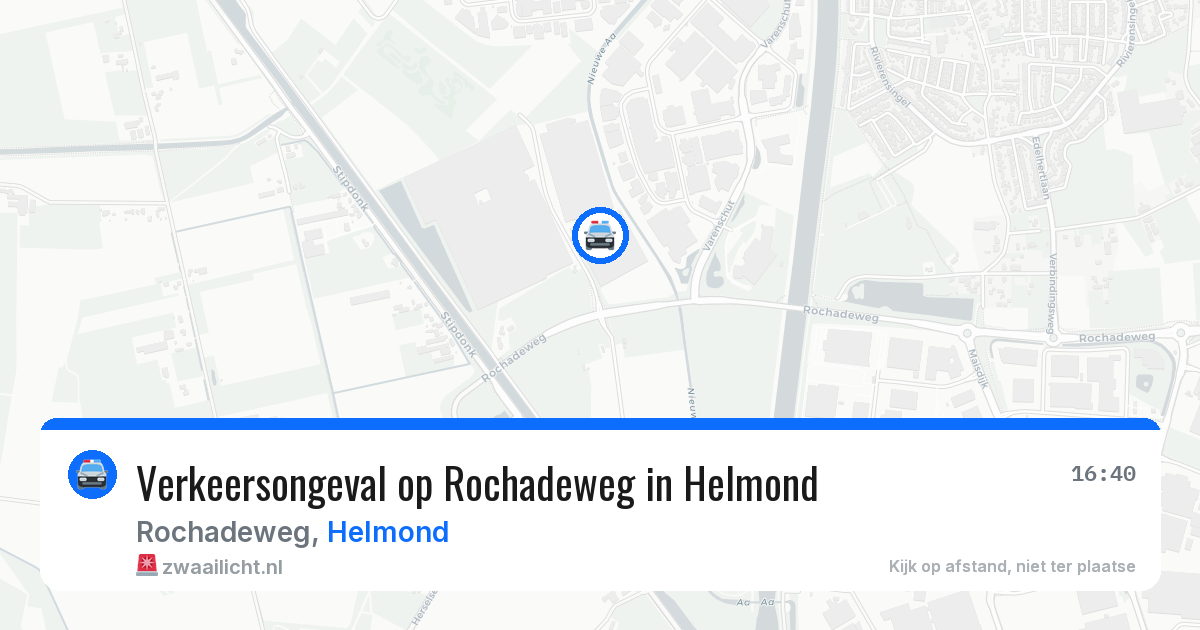 Verkeersongeval op Rochadeweg in Helmond — 9 jul 2026