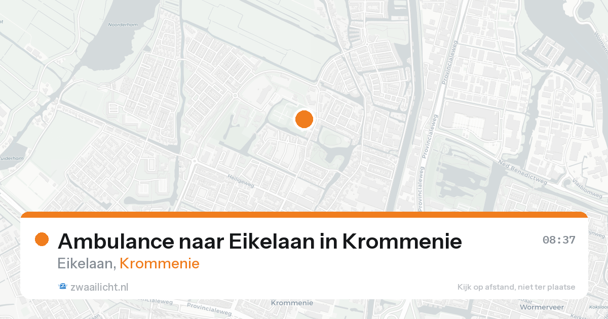 Ambulance naar Eikelaan in Krommenie — 16 aug 2026