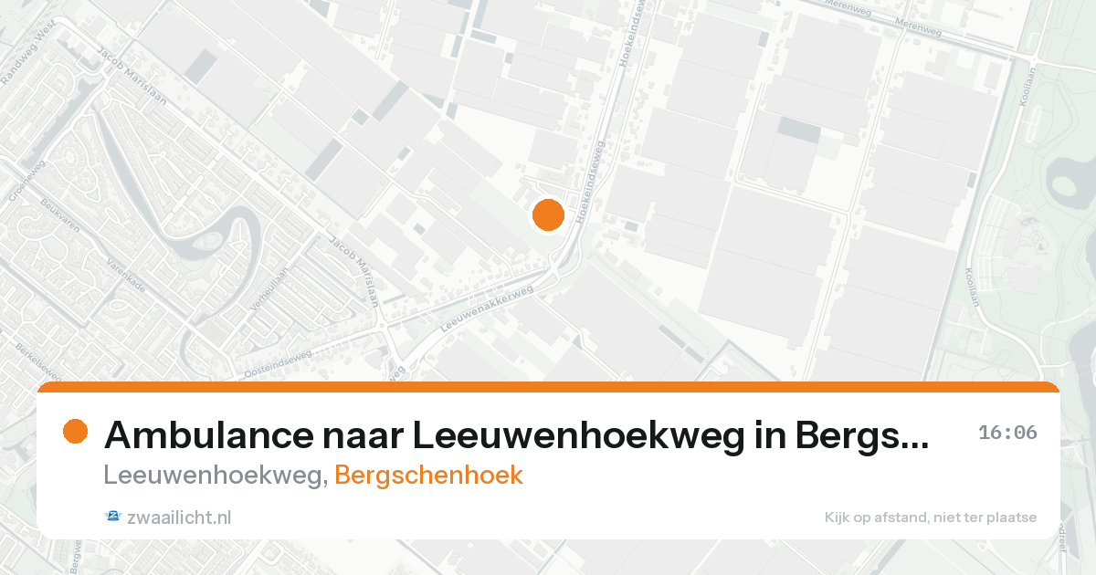 Ambulance naar Leeuwenhoekweg in Bergschenhoek — 8 jul 2026