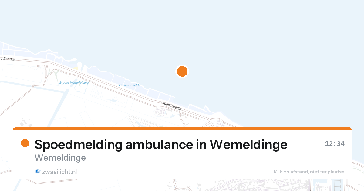 Spoedmelding ambulance in Wemeldinge — 27 aug 2026