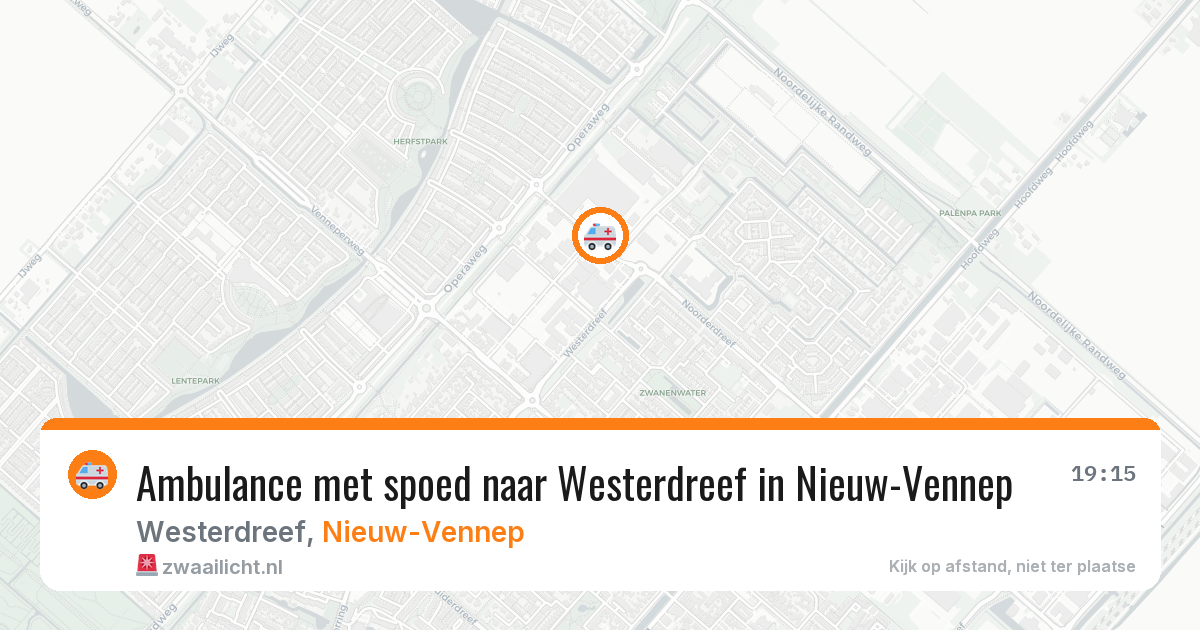 Ambulance met spoed naar Westerdreef in Nieuw-Vennep — 20 apr 2026