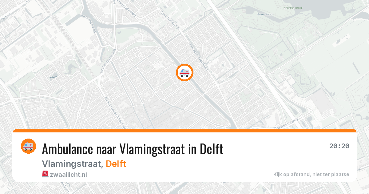 Ambulance naar Vlamingstraat in Delft — 10 jul 2026