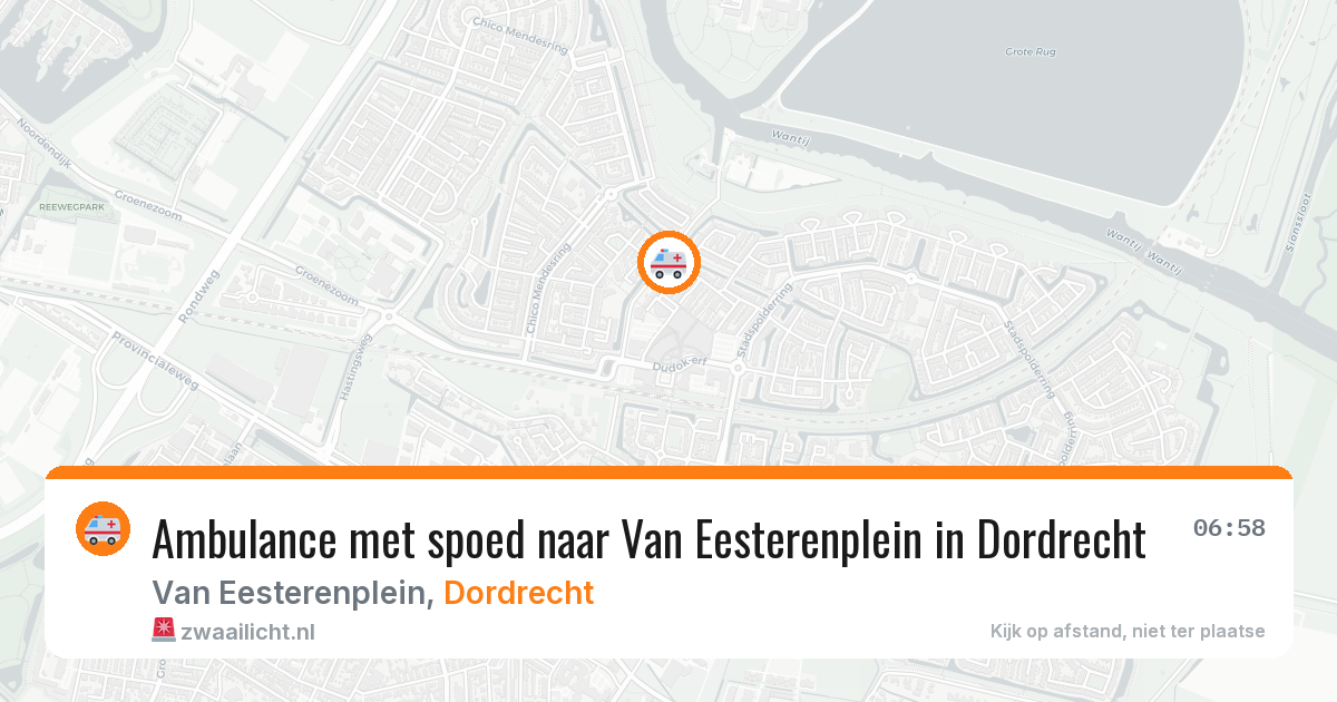 Ambulance met spoed naar Van Eesterenplein in Dordrecht — 28 feb 2026