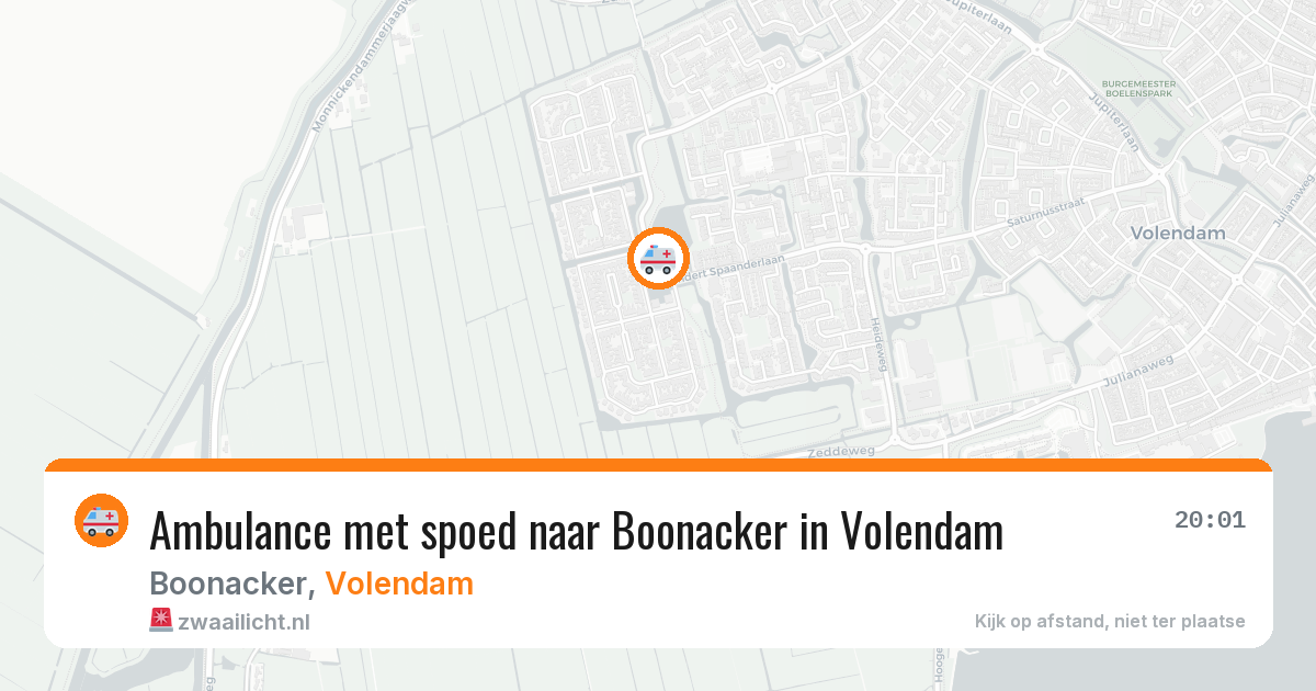 Ambulance met spoed naar Boonacker in Volendam — 1 jul 2026