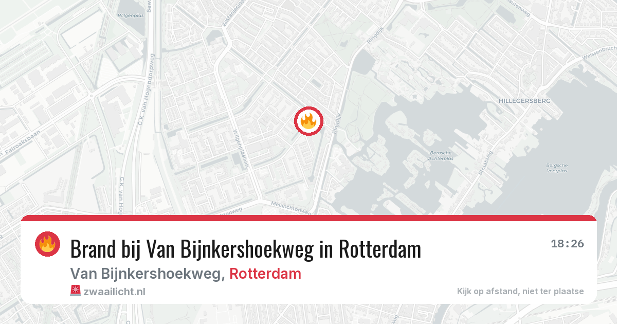 Brand bij Van Bijnkershoekweg in Rotterdam — 4 apr 2026