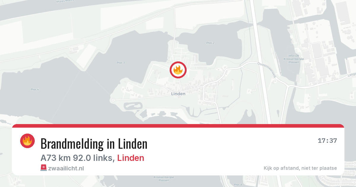 Brandmelding in Linden — 3 jul 2026