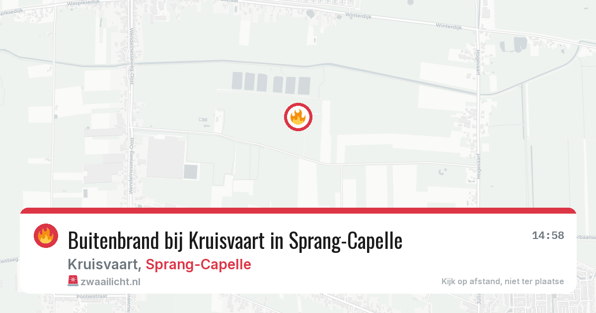 Buitenbrand bij Kruisvaart in Sprang-Capelle — 12 aug 2026