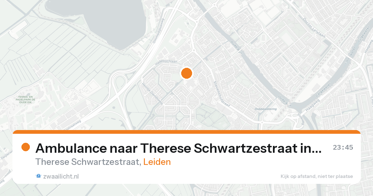 Ambulance naar Therese Schwartzestraat in Leiden — 15 aug 2026