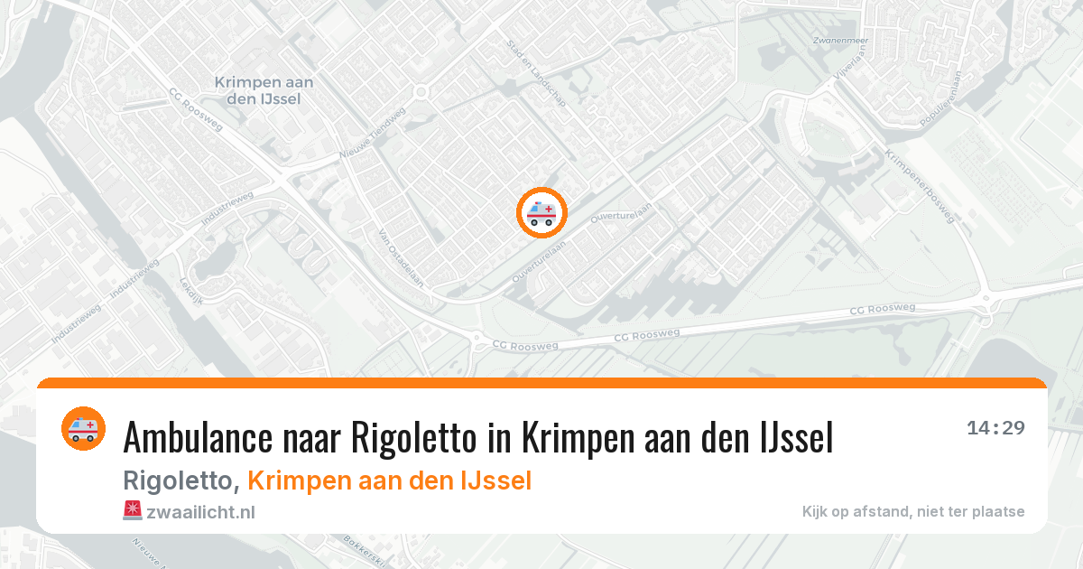 Ambulance naar Rigoletto in Krimpen aan den IJssel — 8 mei 2026