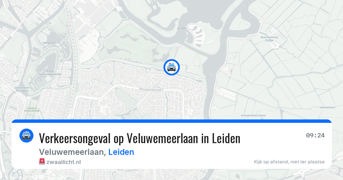 Verkeersongeval op Veluwemeerlaan in Leiden — 13 jun 2026