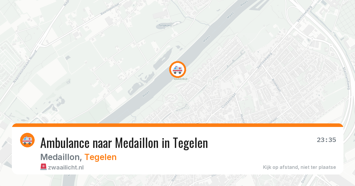 Ambulance naar Medaillon in Tegelen — 7 aug 2026