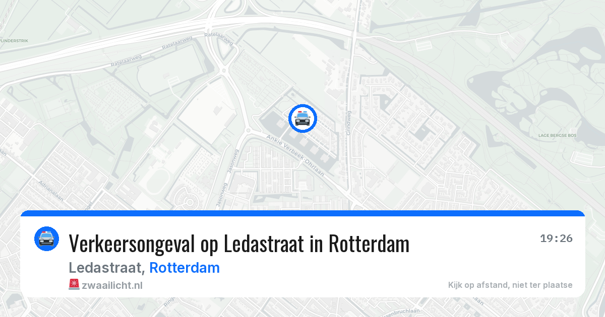 Verkeersongeval op Ledastraat in Rotterdam — 18 jun 2026